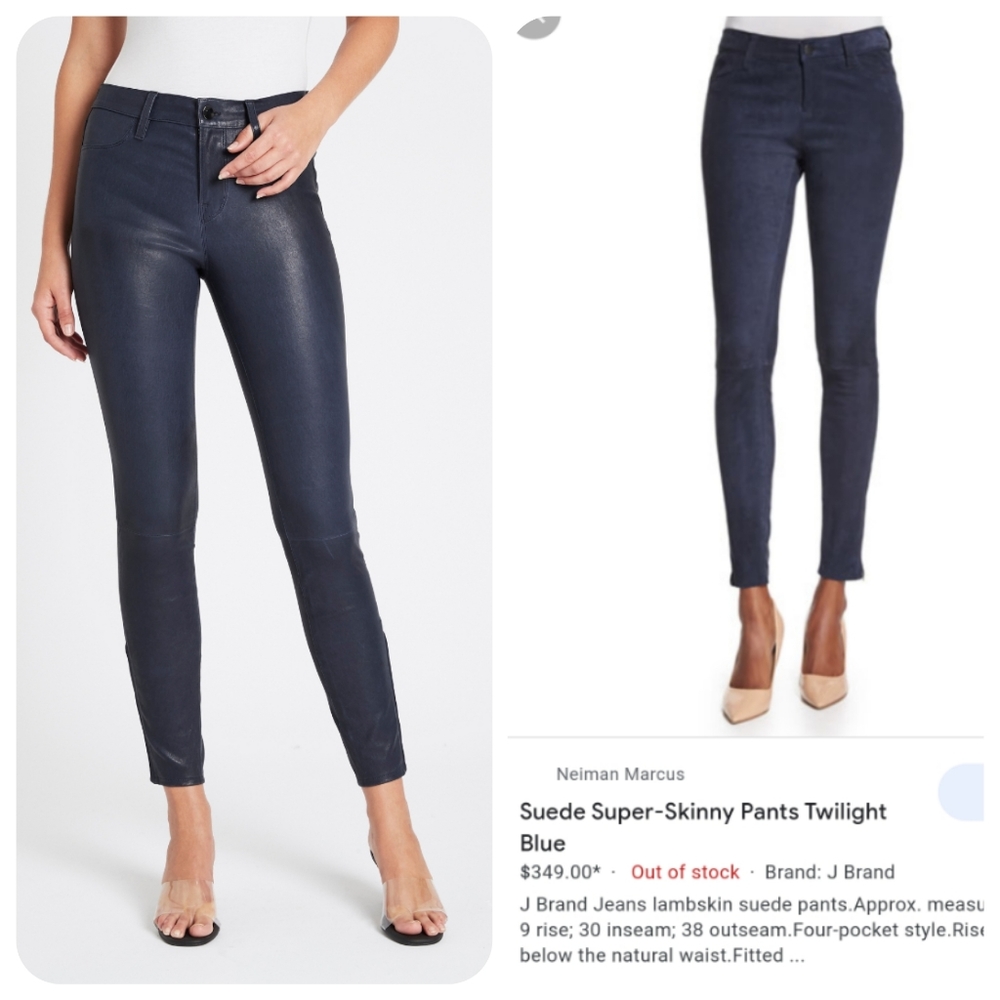 J Brand Lambskin Suede pants